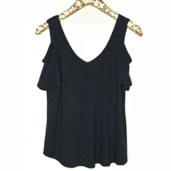 *NWT [Self E] graphic cold-shoulder top #701 - Picture 4 of 4